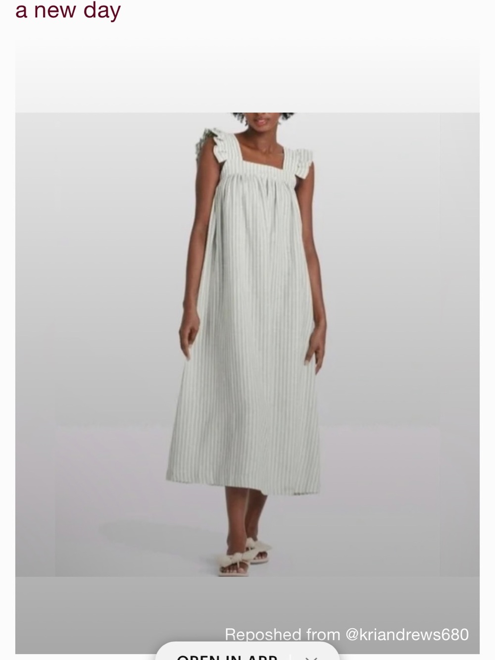 a new day Striped Pinafore Maxi Dress